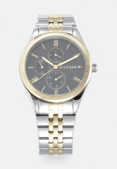 Tommy Hilfiger CASE DIAL WITH ACCENTS BRACELET Watch silver-soloured/gold-soloured/black ЦИФЕРБЛАТ С АКЦЕНТАМИ БРАСЛЕТ Часы серебристый/золотой/черный