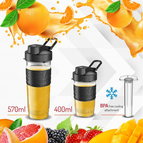 JUNG JUNG Smoothie-Maker ADLER AD4081 Smoothie Maker Standmixer elektrisch Smoothie Maker to go, 500,00 W, inkl 2x Trinkflaschen 570ml+ 400ml BPA-frei Milchshaker, Eiweissshaker  Производитель смузи JUNG ADLER AD4081, стационарный миксер, электрический см