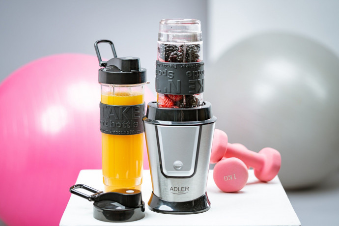 JUNG JUNG Smoothie-Maker ADLER AD4081 Smoothie Maker Standmixer elektrisch Smoothie Maker to go, 500,00 W, inkl 2x Trinkflaschen 570ml+ 400ml BPA-frei Milchshaker, Eiweissshaker  Производитель смузи JUNG ADLER AD4081, стационарный миксер, электрический см