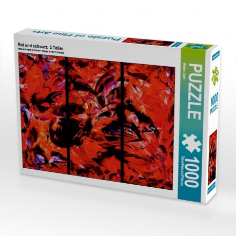 CALVENDO Puzzle CALVENDO Puzzle Rot und schwarz  3 Teiler Пазл CALVENDO Пазл красный и черный 3 детали