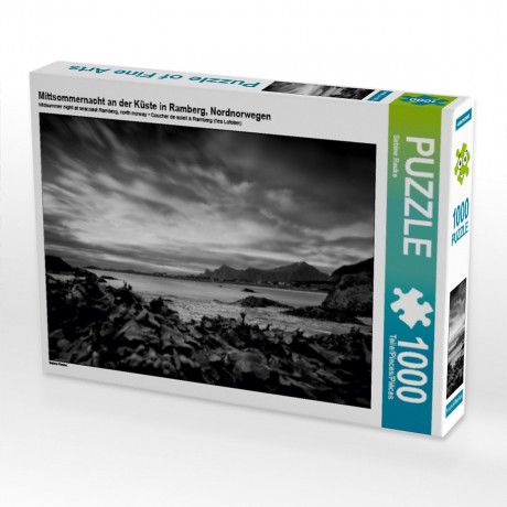 CALVENDO Puzzle CALVENDO Puzzle Mittsommernacht an der Kuste in Ramberg Пазл CALVENDO Puzzle Летняя ночь на побережье в Рамберге