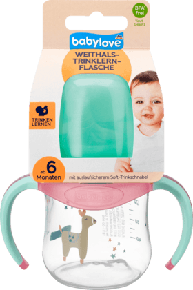 babylove Бутылочка Непроливашка для Детей с Двумя Ручками и Удобным Горлышком для Самостоятельного Питья, Розовая, 150ml, 1 шт