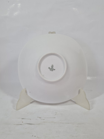 Тарелка винтажная Winterling Roslau Bavaria c розами, квадратная, фарфор, 19 см, Германия, 1960-70гг.