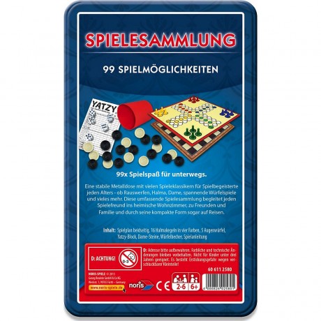 Noris 99iger-Spielesammlung in Metallbox Сборник из 99 игр в металлической коробке.