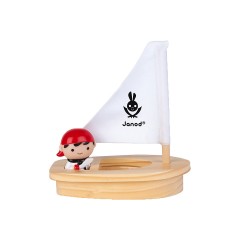 Janod Badespielzeug Wasserspritzer-Pirat mit Boot Игрушка для ванной с брызгами воды пират с лодкой