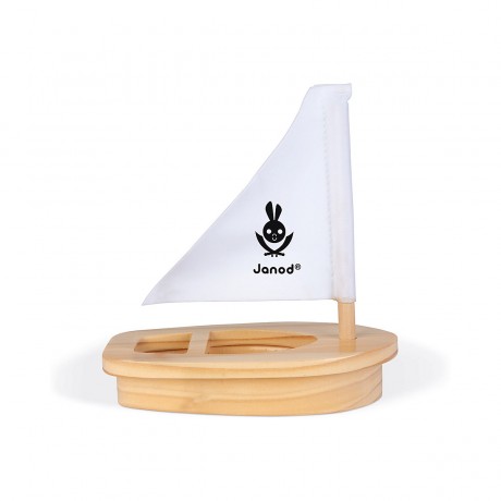 Janod Badespielzeug Wasserspritzer-Pirat mit Boot Игрушка для ванной с брызгами воды пират с лодкой