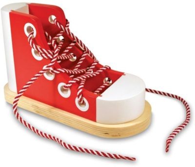 Melissa  Doug Deluxe-Sneaker aus Holz zum Schnuren кроссовки Deluxe на шнуровке