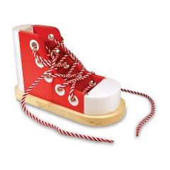 Melissa  Doug Deluxe-Sneaker aus Holz zum Schnuren кроссовки Deluxe на шнуровке