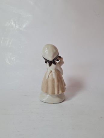 ECHT Porzellan Коллекционная статуэтка "Девочка с кроликом на руках", 13см х 7см, Тайвань, 1960-70гг.