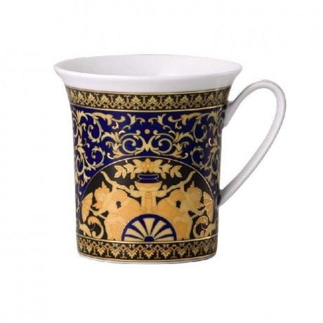 Rosenthal meets Versace Rosenthal Versace Medusa blue Gourmet Becher mit Henkel 0,35 L Rosenthal Versace Medusa синяя кружка для гурманов с ручкой 0,35 л
