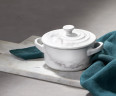 Le Creuset LE CREUSET Mini-Cocotte WHITE MARBLE Weiss LE CREUSET мини-кокотка БЕЛЫЙ МРАМОР