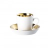 Arzberg Arzberg Tric Sunshine - Gold titanisiert Espressoobertasse 0,10 L  mit Untertasse 10 cm Arzberg Tric Sunshine - Чашка для эспрессо с титановым покрытием 0,10 л с блюдцем 10 см