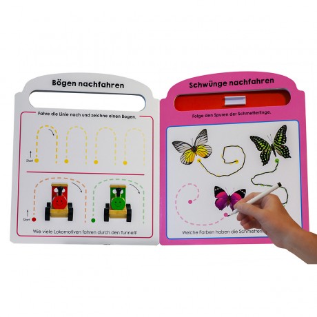 Sauerlander Verlag Glucksfisch: Mein erstes Schreib-und Wegwisch-Buch: Schwungubungen Глюксфиш: Моя первая книга