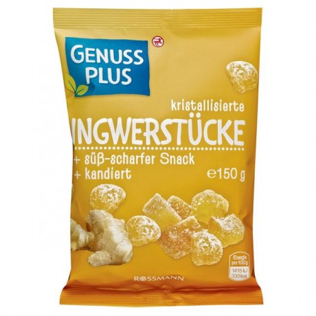 GENUSS PLUS kristallisierte Ingwerstucke 150 г