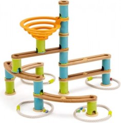 COSTWAY Murmelbahn Bambus 106 tlg. Spielzeugset Набор игрушек Marble Run Bamboo из 106 предметов