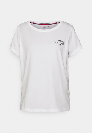 Tommy Hilfiger SHORT SLEEVE Pyjama top white КОРОТКИЙ РУКАВ топ от пижамы белый