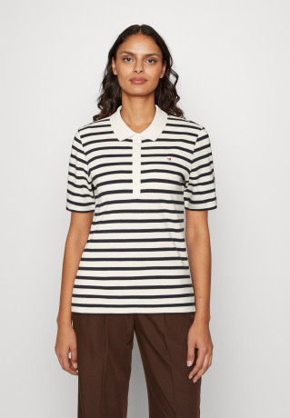 Tommy Hilfiger REG STRIPE  Polo shirt Breton White/Desert Sky REG STRIPE Рубашка поло Бретон Уайт/Пустынное небо