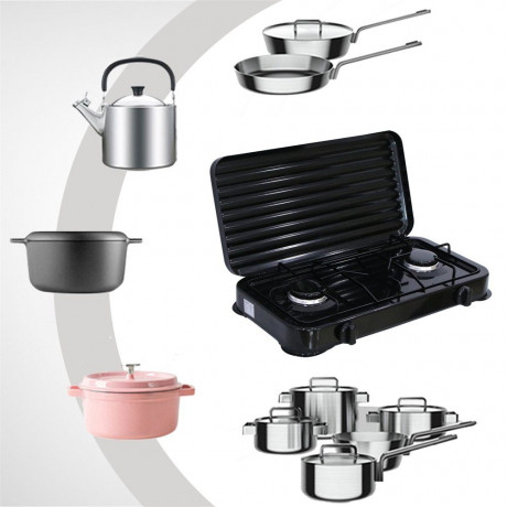 Mucola Mucola Gaskocher Campingkocher 2 flammig Gaskocher Camping Kochfeld Metall Gasbrenner, (1-St), Flamme stufenlos regulierbar durch Drehknopf  Газовая плита Mucola, походная плита, 2 пламени, газовая плита, походная плита, металлическая газовая горел