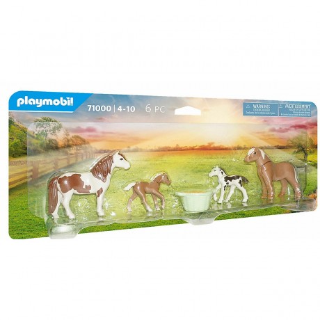 PLAYMOBIL 2er Set: 70997 Kindergeburtstag auf dem Ponyhof + 71000 2x Island Ponys mit Fohlen Набор из 2 штук: 70997 детский день рождения на пони-ферме + 71000 2 исландских пони с жеребятами