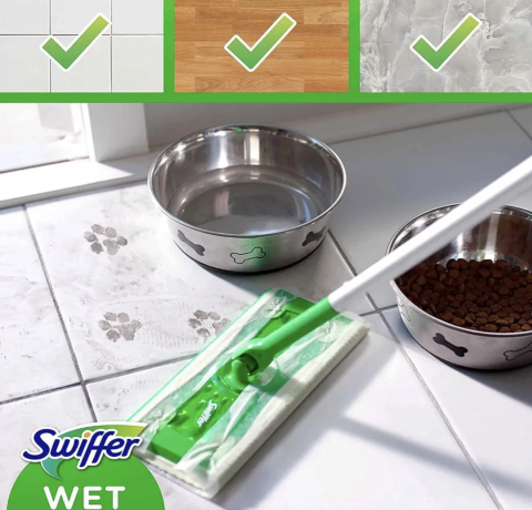 Swiffer wet refills lemon 10stk x 2packs, Влажные салфетки для швабры 2 упаковки х 10 шт, для уборки кухни, пола, дома, с ароматом цитрусовых