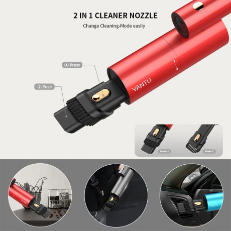 Evermotor Evermotor Akku-Handstaubsauger Autostaubsauger 270° Drehwinkel, Waschbarer Filter, beutellos Blau Беспроводной ручной пылесос Evermotor, автомобильный пылесос, угол поворота 270°, моющийся фильтр, без мешка