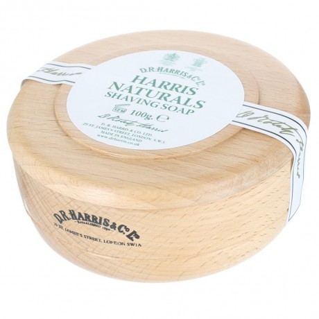 D.R. Harris Natural Shaving Soap in Beech Bowl Натуральное мыло для бритья в миске из бука