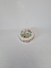 Royal Bavaria Винтажная Шкатулка круглая "Сакура", 10см, Германия, 1960-70гг.