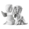 Rosenthal Rosenthal Engelpaar mit Blumenkranz gross weiss matt 12,5 cm Розенталь пара ангелов с венком из цветов большие белые матовые 12,5см