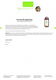 Kraueterhaus Sanct Bernhardt Tea Tree Oil Liquid Soap  1 litre, 1 литр