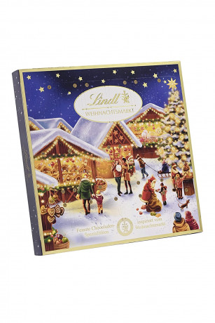 Lindt Mini-Tisch-Adventskalender Weihnachtsmarkt 3Stk Линдт Адвент Календарь 2023 Рождественская ярмарка, 24 конфеты, 3 коробки по 115 грамм  (345 грамм)