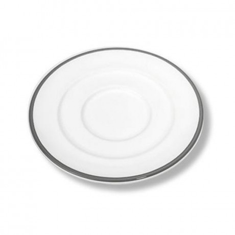 Gmundner Keramik Gmundner Keramik Grauer Rand Kaffee-Untertasse mit Fahne Gourmet 16 cm Блюдце для кофе Gmundner Ceramic Grauer Rand с ободком Gourmet 16 см