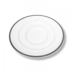 Gmundner Keramik Gmundner Keramik Grauer Rand Kaffee-Untertasse mit Fahne Gourmet 16 cm Блюдце для кофе Gmundner Ceramic Grauer Rand с ободком Gourmet 16 см