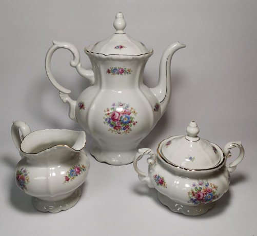 Johann Seltmann Bavaria Vohenstrauss, Иоганн Зельтманн Чайный набор "Вохенштраусс", 3 предмета, 1949-1955гг.