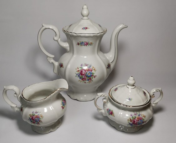 Johann Seltmann Bavaria Vohenstrauss, Иоганн Зельтманн Чайный набор "Вохенштраусс", 3 предмета, 1949-1955гг.