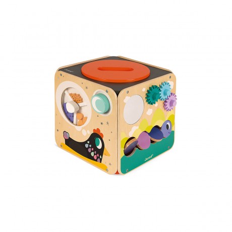 Janod J08256 Activity Und Motorikwurfel 8 Funktionen 8 J08256 Кубик активности и моторики 8 функций 8
