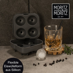 Moritz &amp; Moritz Moritz &amp; Moritz Eiswucrfelformen 3-er Set  grau Набор форм для кубиков льда Moritz &amp;amp; Moritz, 3 шт.