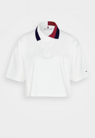 Tommy Hilfiger RLX SPLIT GLOBAL STR CROP Polo shirt ecru RLX SPLIT GLOBAL STR CROP Рубашка поло экрю