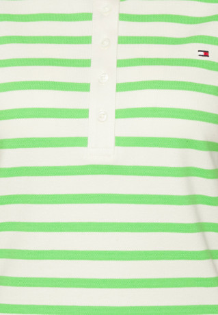 Tommy Hilfiger REG STRIPE  Polo shirt Breton White/Spring Lime REG STRIPE Рубашка поло Бретонский белый/Весенний лайм