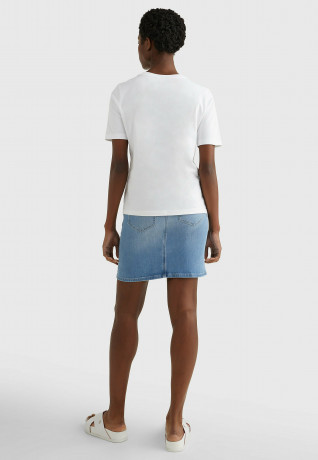 Tommy Hilfiger REGULAR METALLIC C-NK TEE SS Basic T-shirt th optic white REGULAR METALLIC C-NK TEE SS Базовая футболка й оптический белый