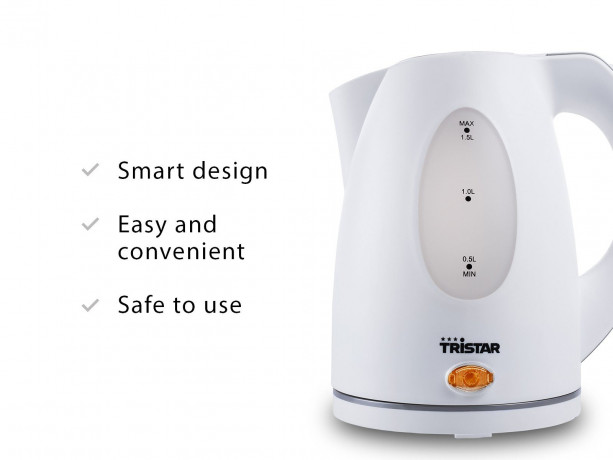 Tristar Tristar Wasserkocher Tristar WK-1324 Wasserkocher schnurlos, BPA-frei, Uberhitzungsschutz W, 1.50 l, 2000 W Чайник Tristar Чайник Tristar WK-1324 беспроводной, без BPA, защита от перегрева Вт, 1,50 л, 2000 Вт