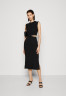 Tommy Hilfiger CUTOUT MIDI DRESS Jersey dress black ПЛАТЬЕ МИДИ С ВЫРЕЗАМИ Платье из джерси черный