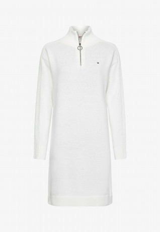 Tommy Hilfiger HALF ZIP Jumper dress ecru HALF ZIP Платье-джемпер экрю