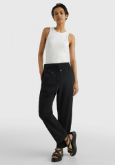 Tommy Hilfiger DRAWSTRING TWILL  Trousers black САРЖА С КУЛИСАМИ Брюки черный