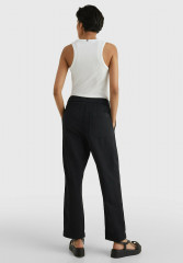 Tommy Hilfiger DRAWSTRING TWILL  Trousers black САРЖА С КУЛИСАМИ Брюки черный