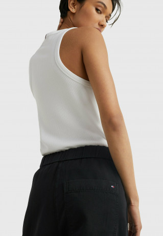 Tommy Hilfiger DRAWSTRING TWILL Trousers black САРЖА С КУЛИСАМИ Брюки черный