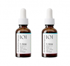 Geek &amp; Gorgeous C-Glow Serum, Сыворотка для лица 15% витамин C, сияние и ровный тон кожи, 30 мл х 2 шт