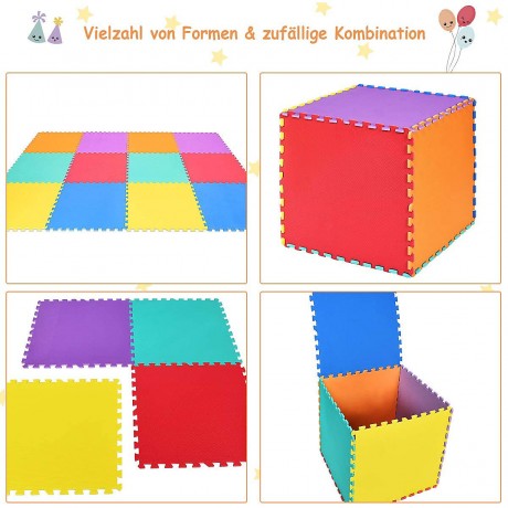 COSTWAY Puzzlematte 12 Stuck Коврик-пазл 12 штук