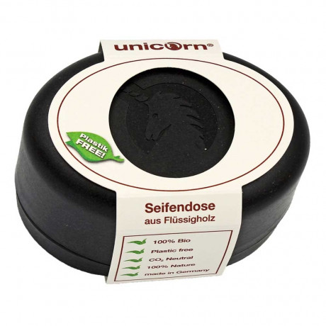 Spavivent Seifendose Flussigholz samtschwarz gross  Мыльница жидкое дерево бархат черный большая