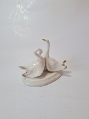 Capodimonte Фарфоровая фигурка "Пара лебедей",  11смx15см, Италия, 1960-1970гг.