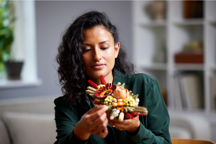 Lego Trockenblumengesteck композиция из сухих цветов